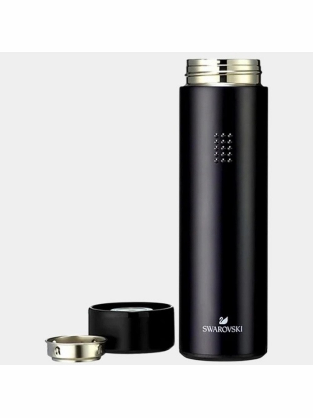 Swarovski NIB Crystal-Embellished Stainless Thermos Vacuum Tea Infuser Bottle